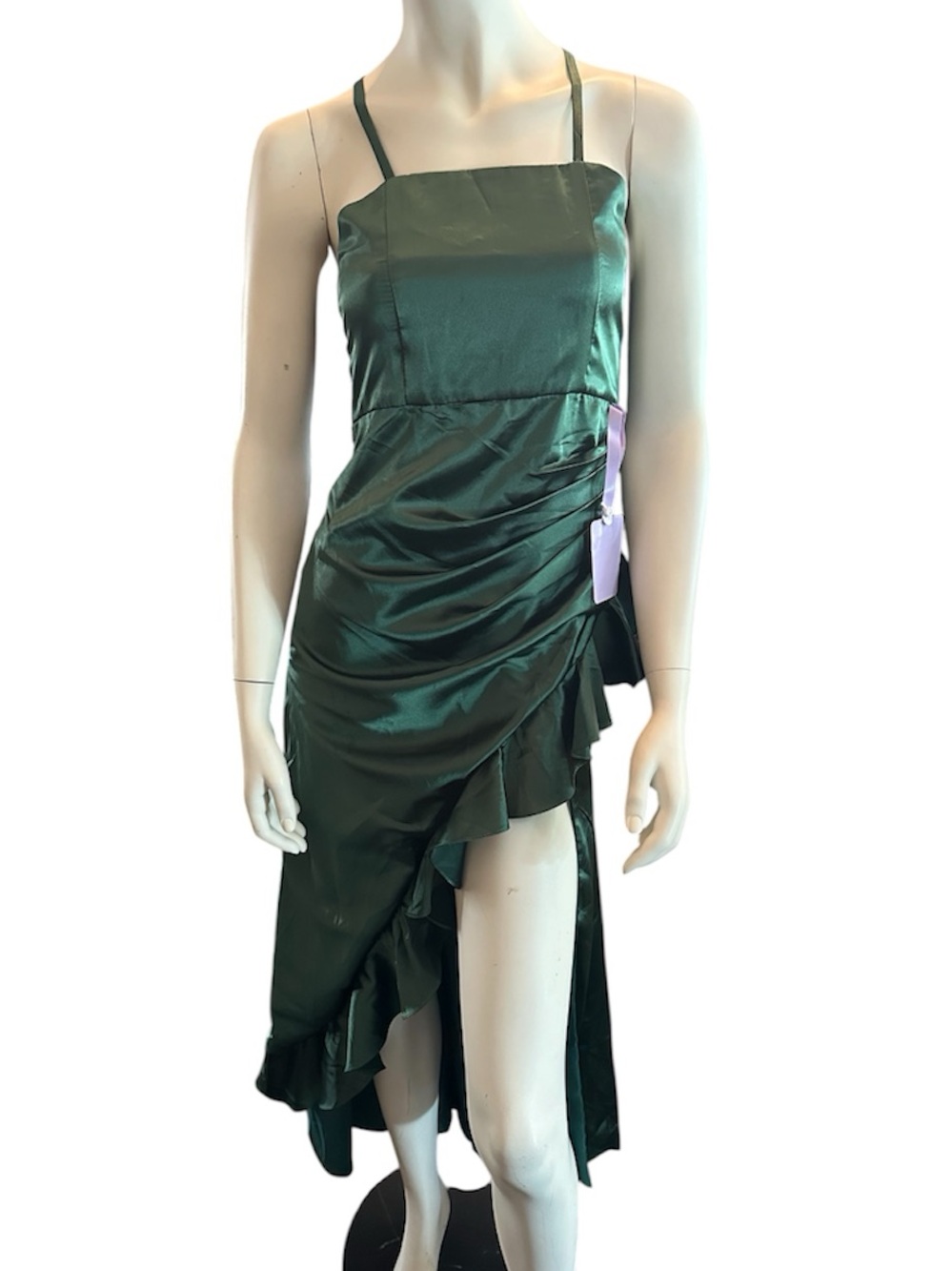 Dideyttawl Bridesmaids Dress Hunter Green Size 12 NWT